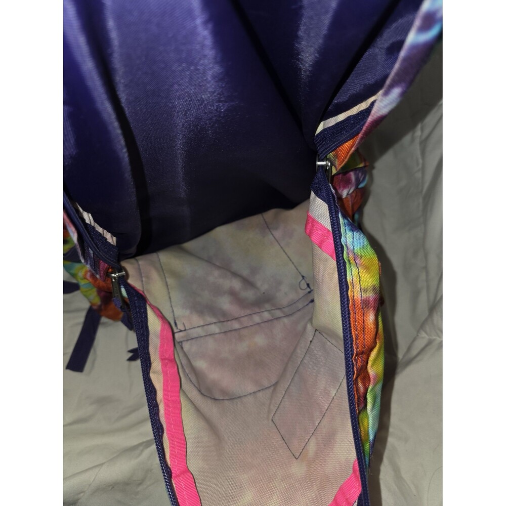 Jansport trans brand tie dye full size rainbow backpack bookbag bag tote purse! - Picture 5 of 8